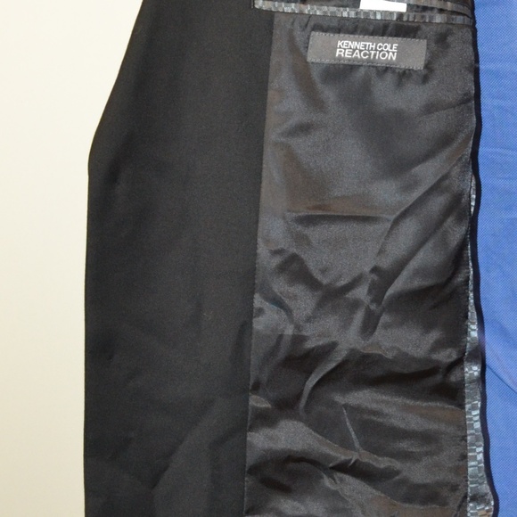 Kenneth Cole 38S Sport Coat Blazer Suit Jacket Bla - Picture 6 of 8